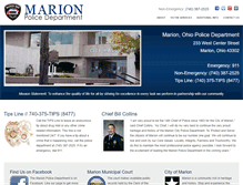Tablet Screenshot of marionohiopolice.com